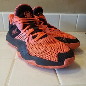Adidas D.O.N. Issue #1 J Spider Black Orange Shoes Size 9 Eh2133 basketball mens
